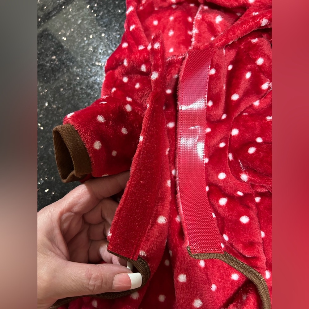 Host Pick🎉Luv Gear Red Reindeer Dog Pajamas Sweater Costume w/ Antlers Small M - Picture 11 of 12
